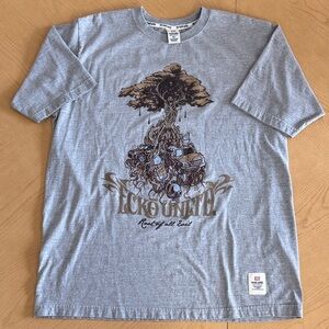 Ecko Unltd. Graphic T-Shirt XXL Gray Root of All Evil Streetwear Tee